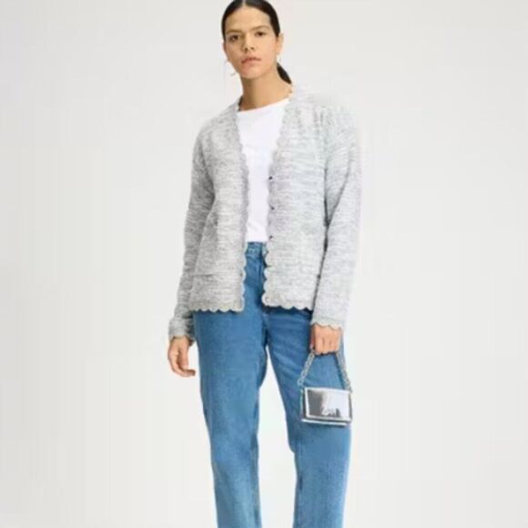 kate spade Scalloped Tweed Cardigan NWT MSRP $448 - Picture 5 of 9